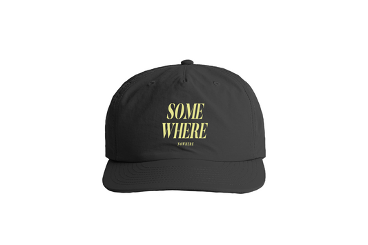 THE SOMEWHERE NOWHERE NYLON CAP (BLACK)