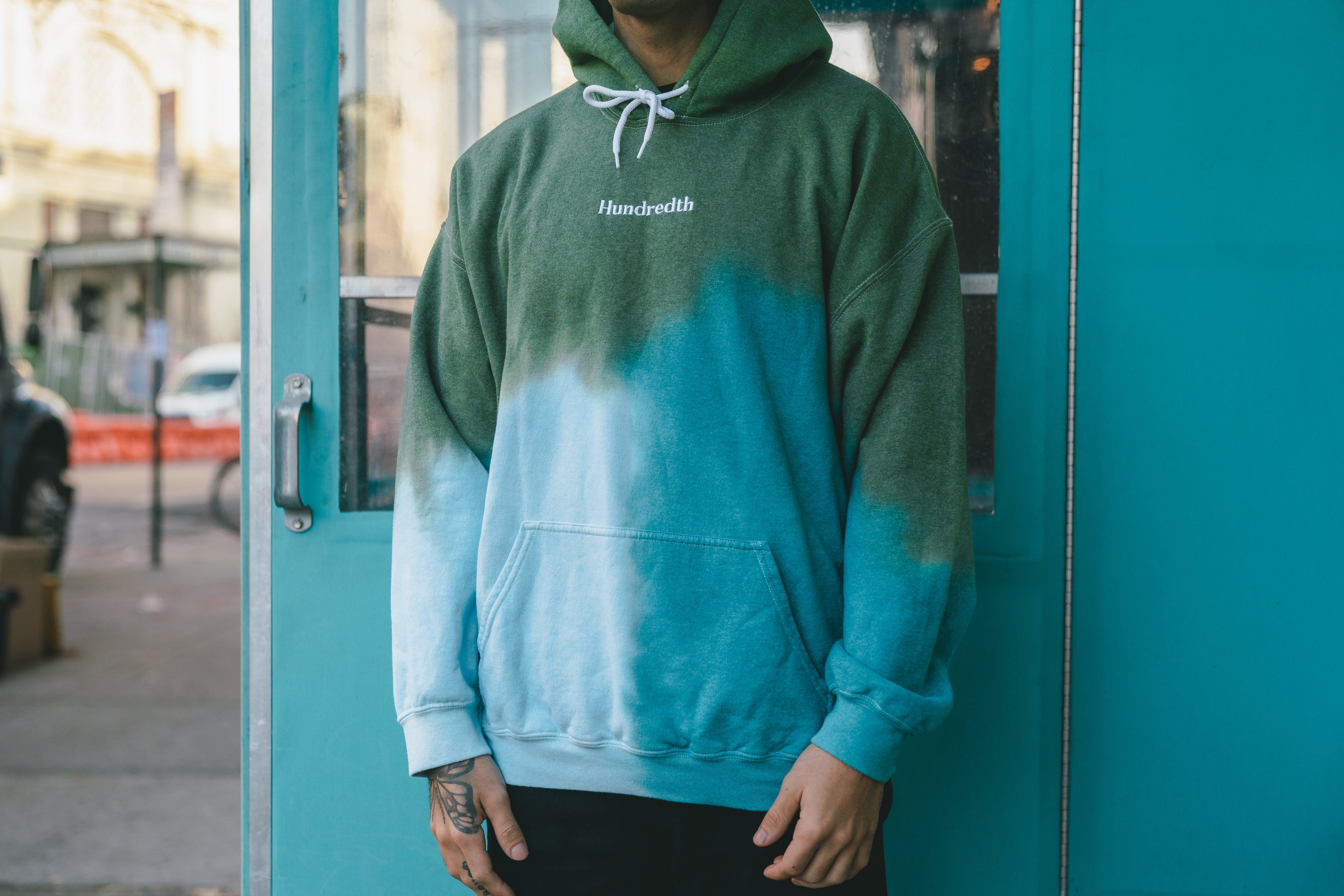 THE TIE DYE HOODIE (AQUA)