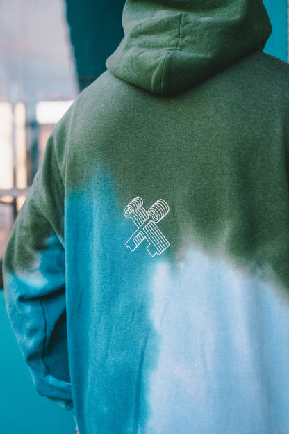 THE TIE DYE HOODIE (AQUA)